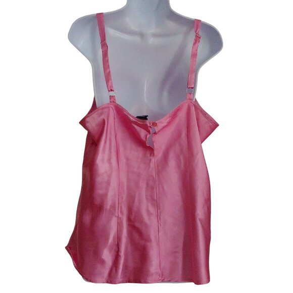 Cotton Express Pink Y2K Babydoll Cami Top 100% Silk 3X Floral Fairy - Picture 2 of 10
